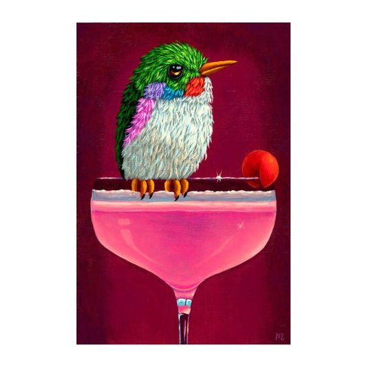 ORIGINAL-"Pink Cocktail (Cuban Tody)